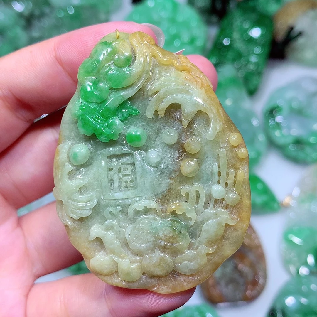 翡翠未镶嵌吊坠(不含链)