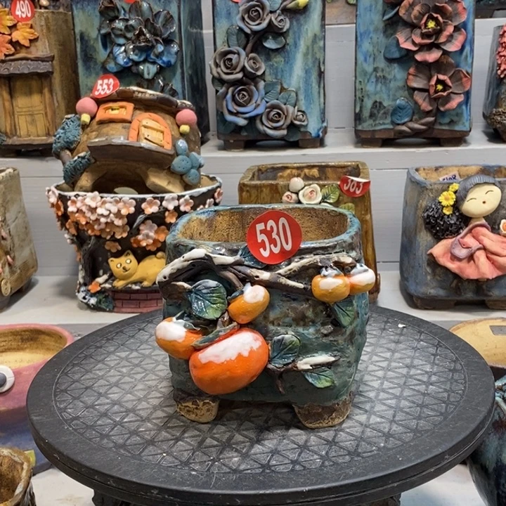 530 号陶然花器手工花盆