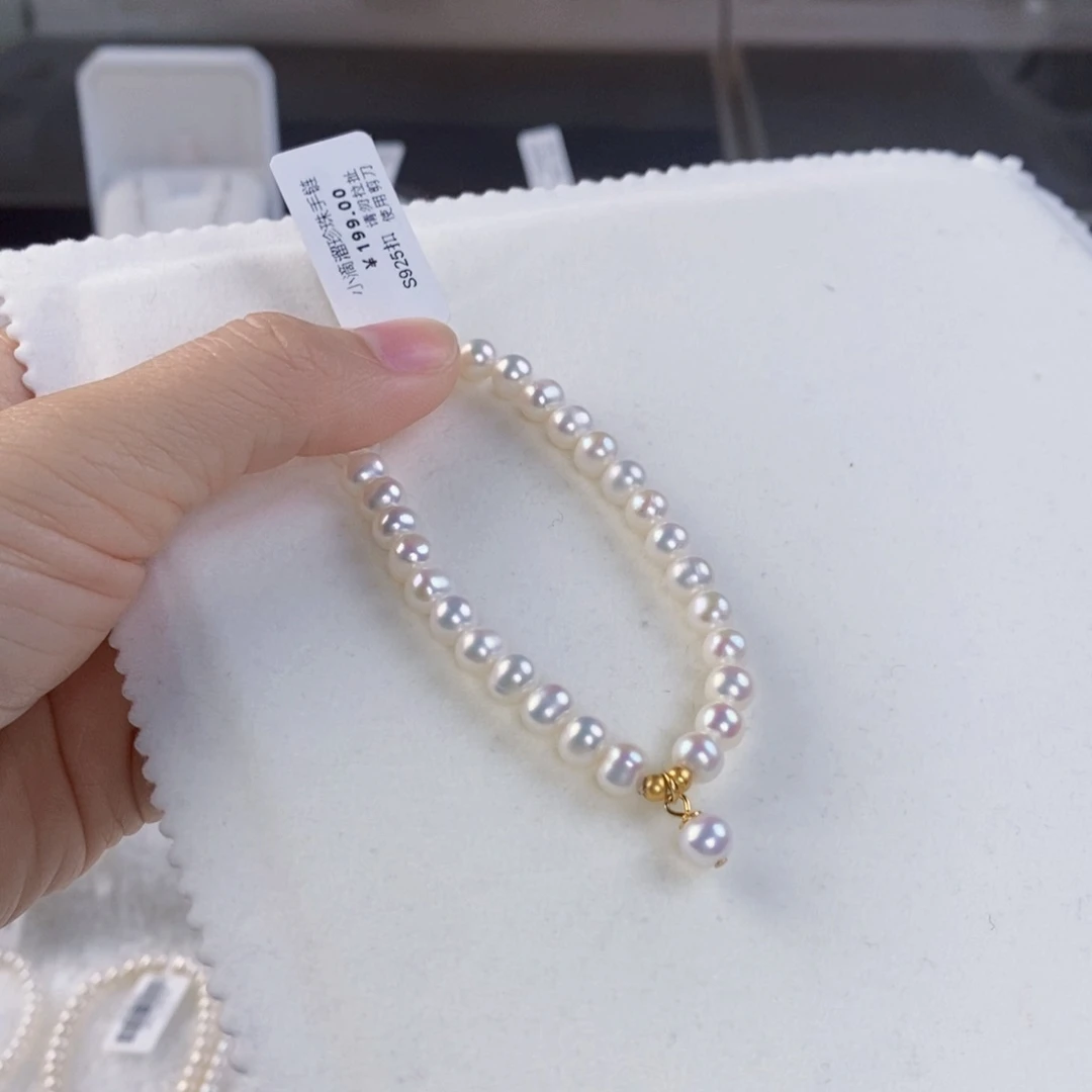 淡水珍珠手绳银S925镶嵌