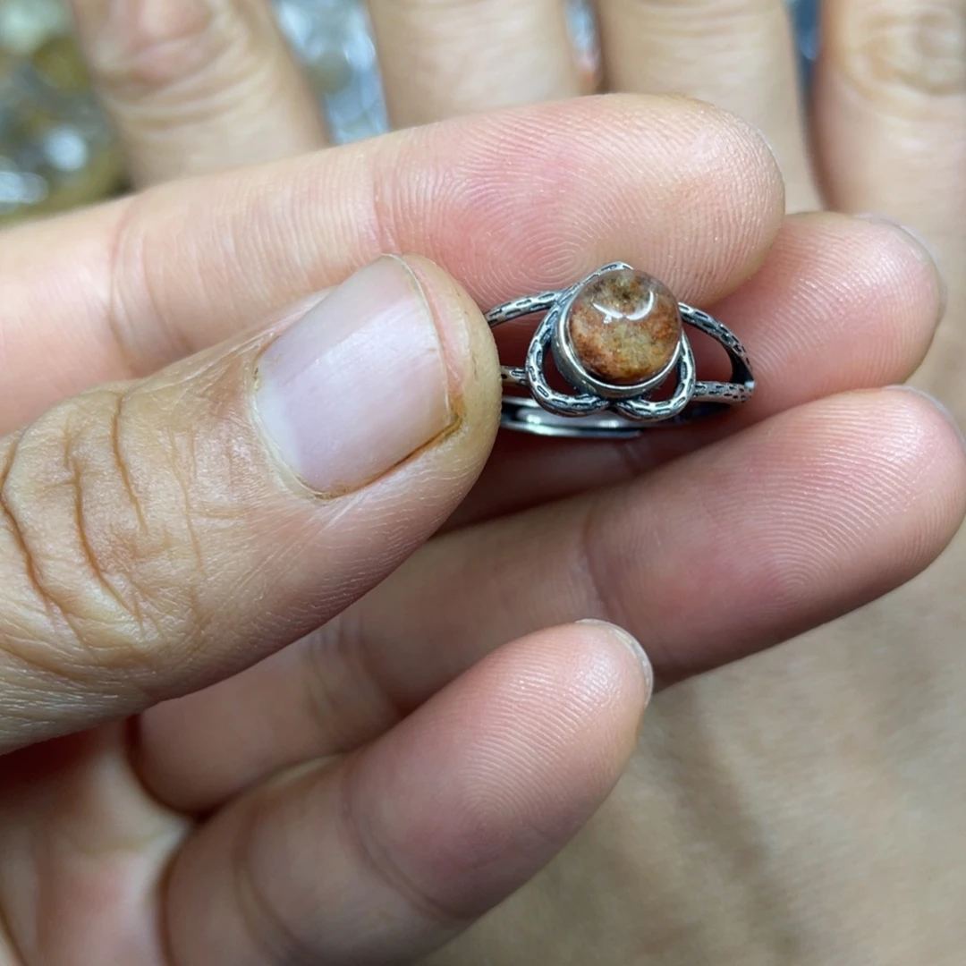 【闪购商品】银S925镶嵌珠宝半成品水晶