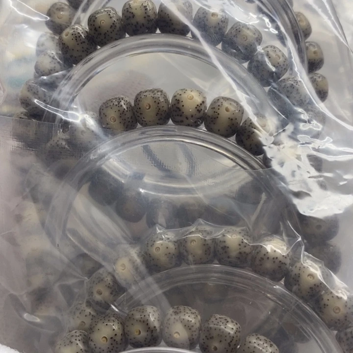 手串星月菩提骨瓷白灰冰108长串a2