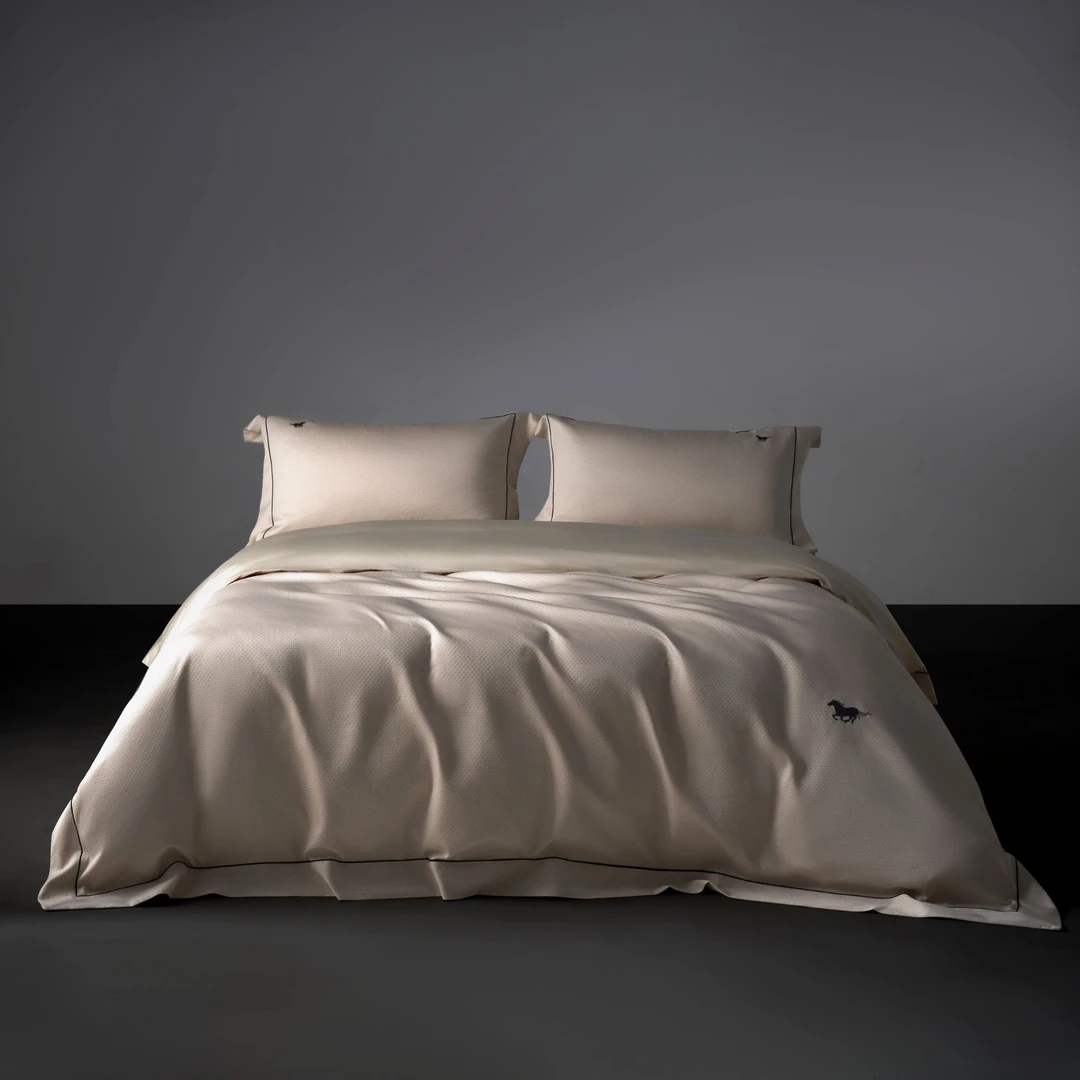 绣花夫人甄选/瑞亚/厚织系列/简约素色/轻奢意式/埃及棉四件套