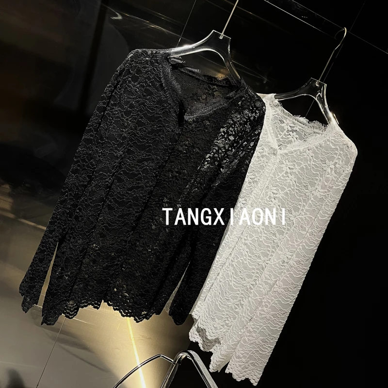 2店【月白美】很好搭配的一件蕾丝开衫