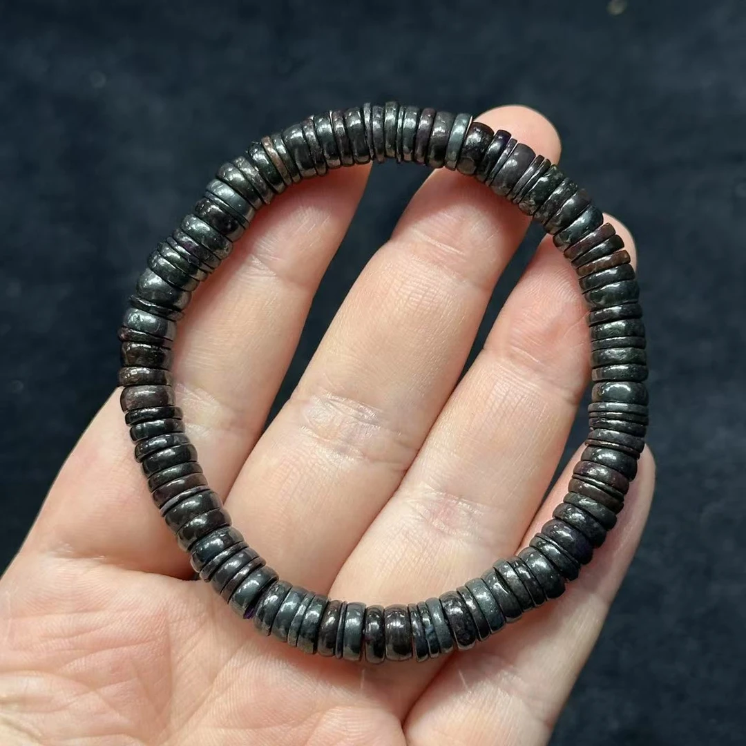 博茨瓦纳黑舒叠珠手串7mm