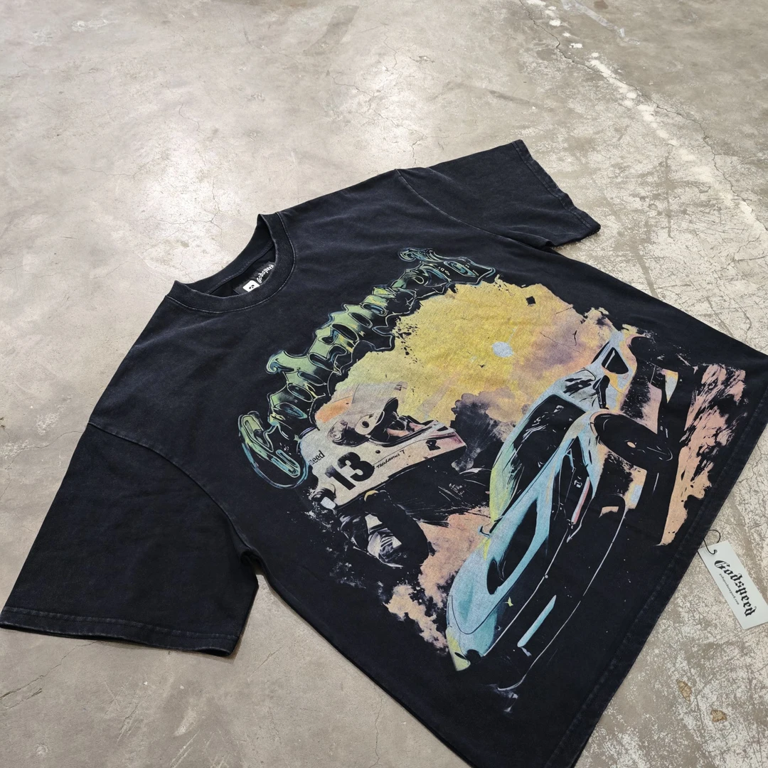 M06！VTG！GODSPEED骷髅灵魂赛车短袖男女同款