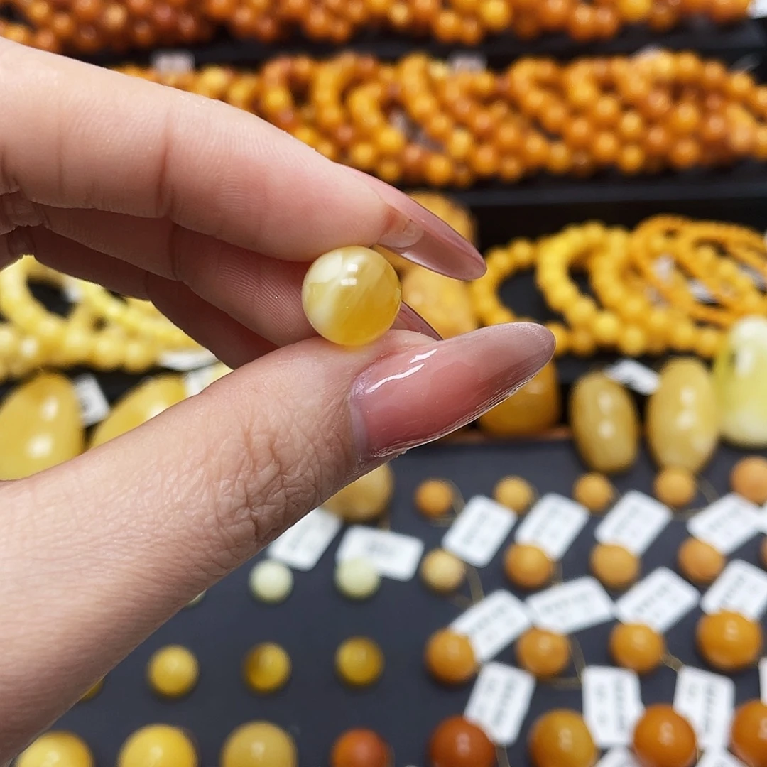 蜜蜡珠宝奇石未镶嵌11.1mm圆珠福利款