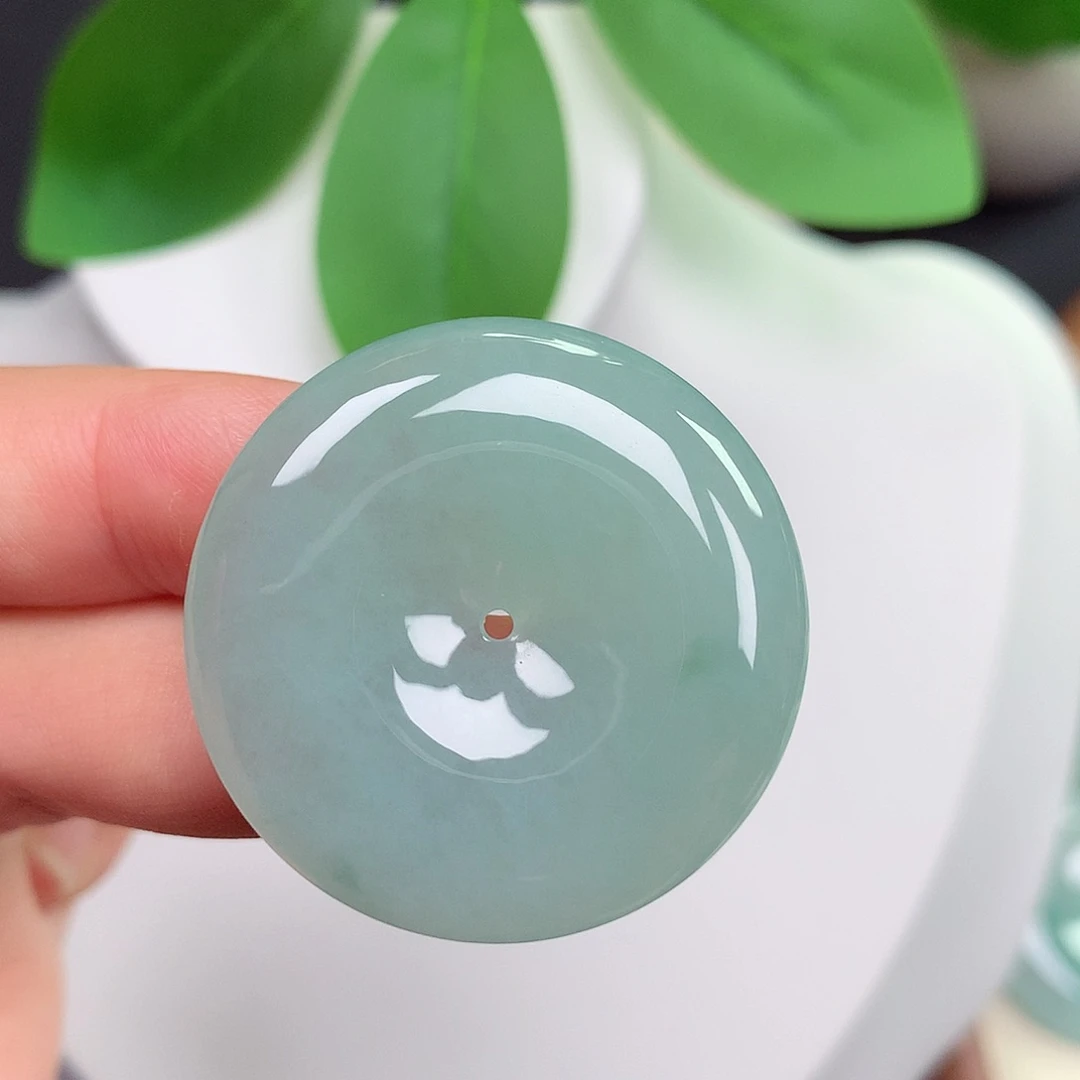 颈饰未镶嵌翡翠平安扣 32.7x6.3mm