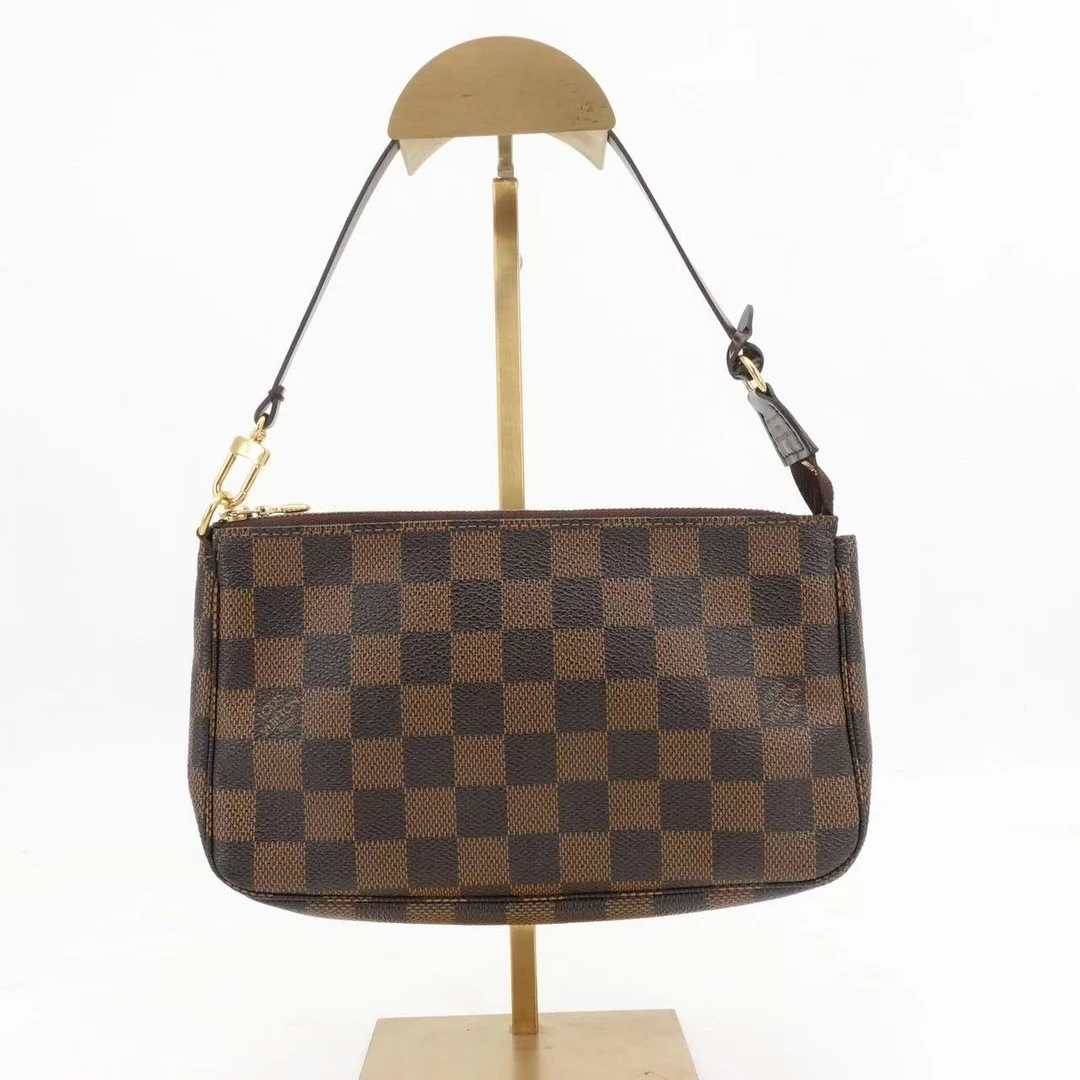 95新 LV GGS 萌萌丨路易威登大麻将棕色棋盘格金扣/29313993