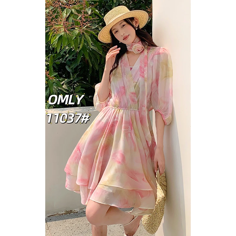 LMY 欧曼丽影 碎花连衣裙 #11037