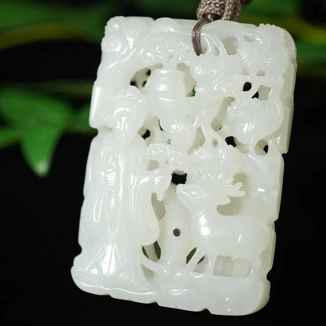 二十世纪和田玉福禄镂空牌LFJ2504172041