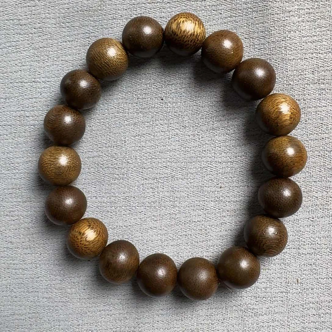 沉香香囊沉香276黄棋楠圆珠单圈卡12发一沉水级