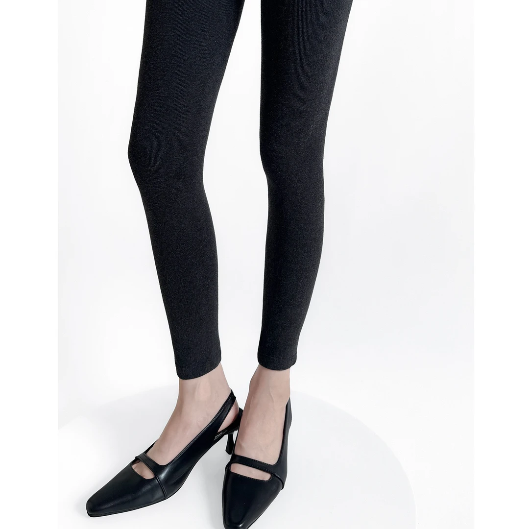 秋冬加厚保暖棉竖条微压打底裤抗起球显瘦收腹提臀高弹外穿一体裤