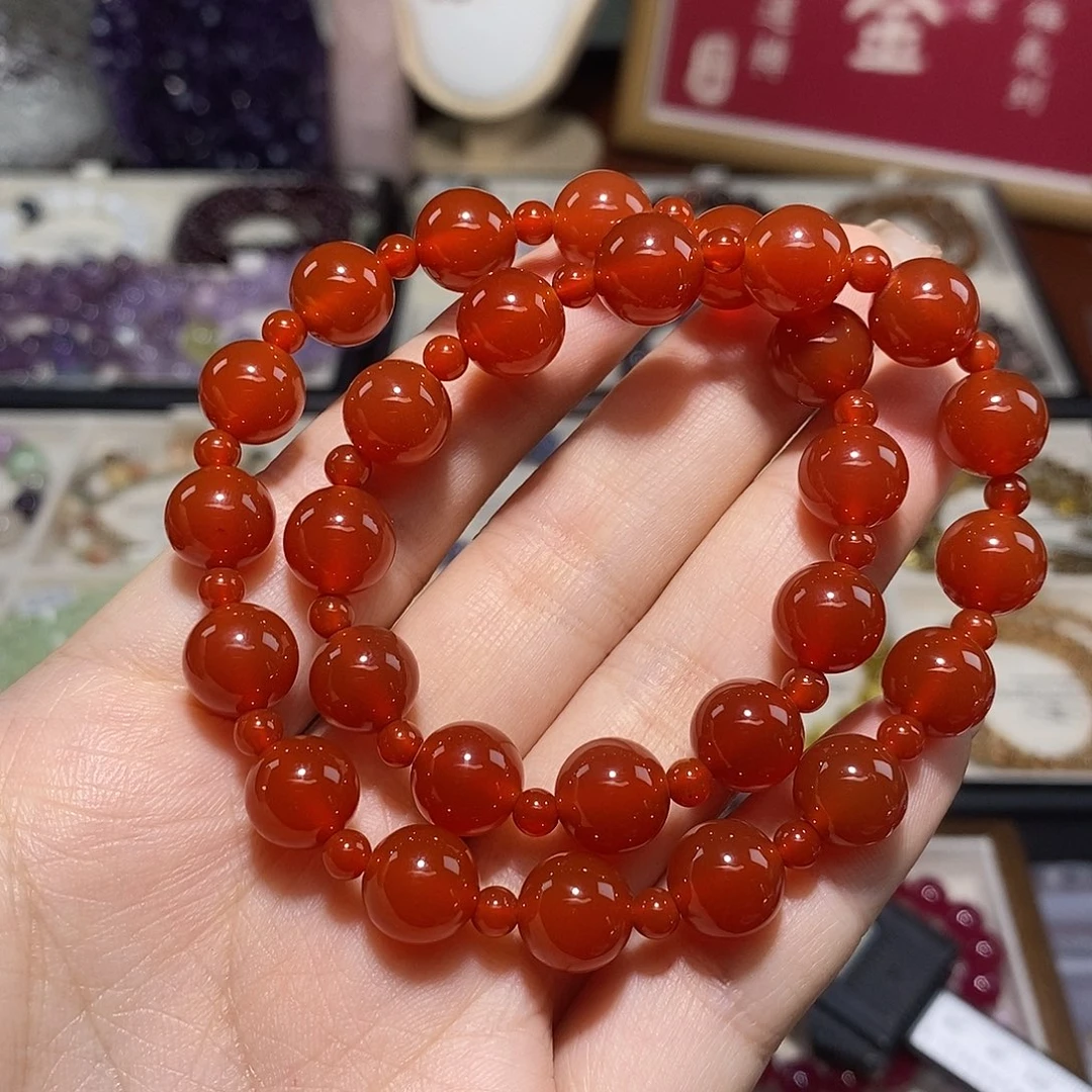 未镶嵌水晶手串红玛瑙