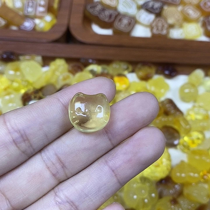 吊坠橄榄核小猫头47
