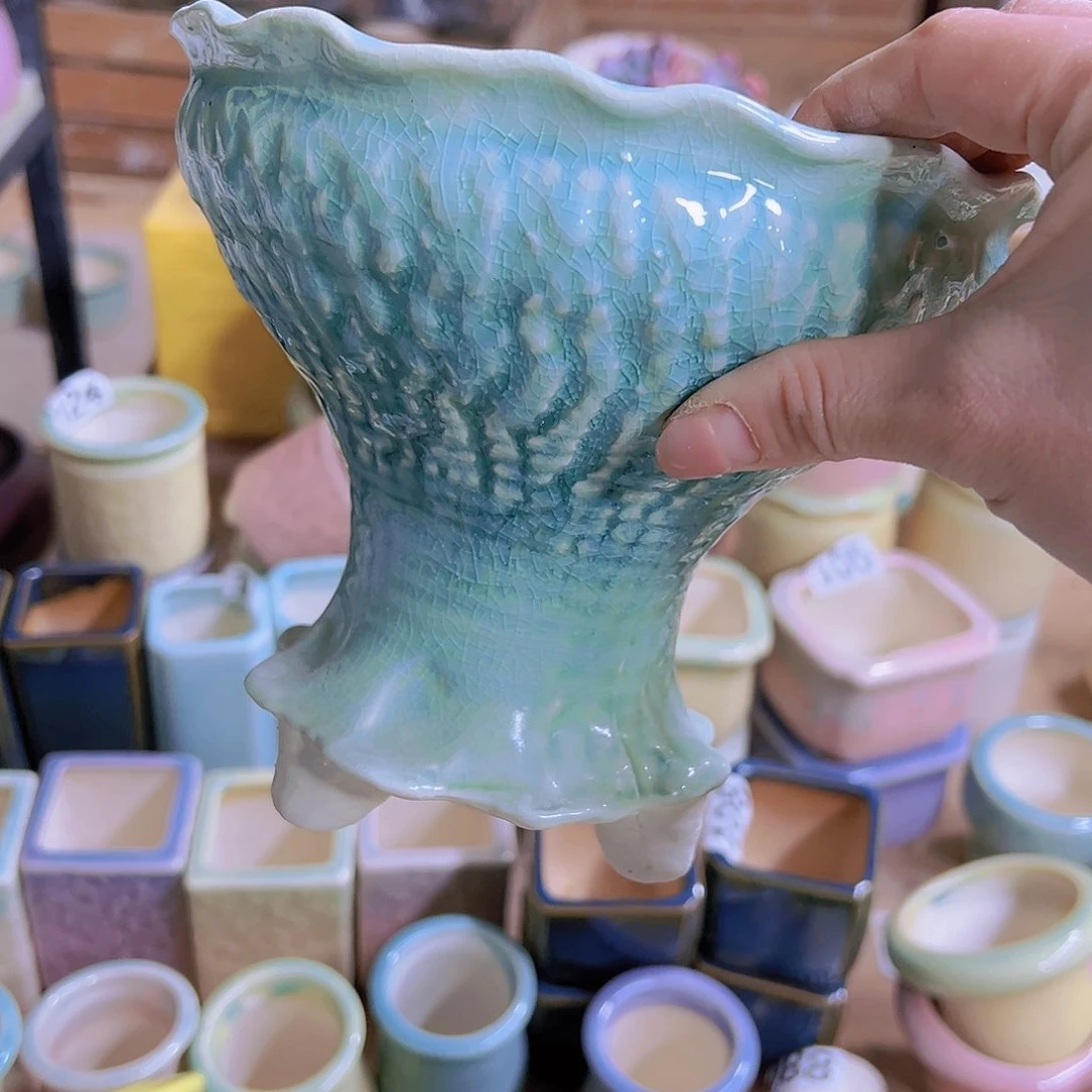 红陶陶瓷花盆当场满12包邮