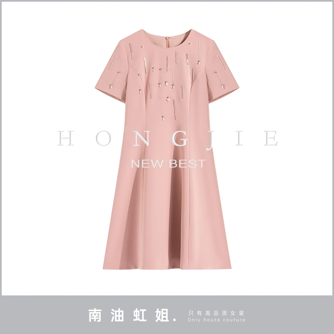 【深圳虹姐】【流星雨】夏季新款高级感重工气质轻奢时尚连衣裙