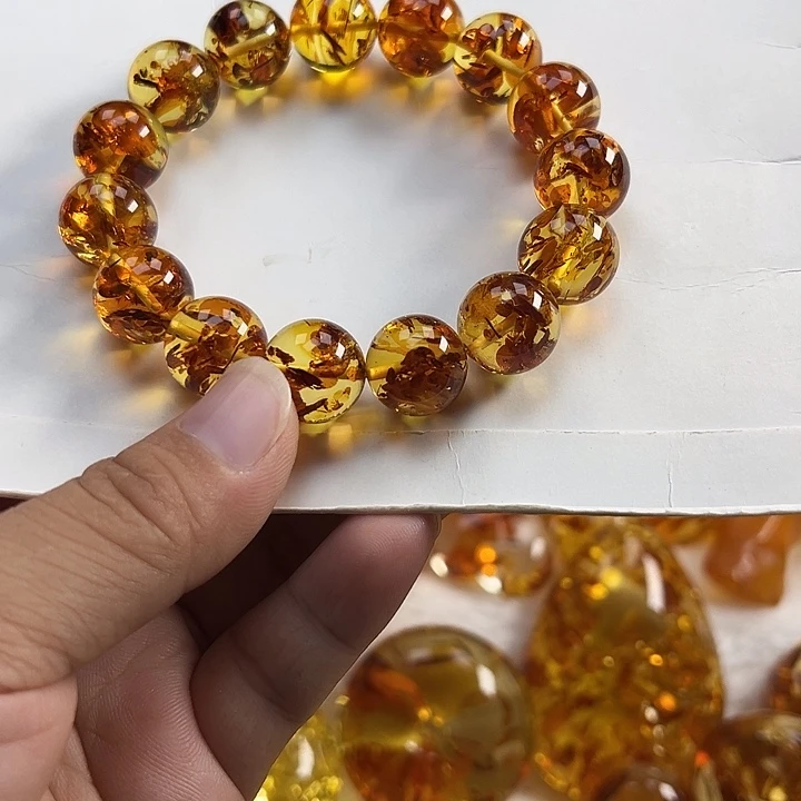 琥珀（花珀）未镶嵌项圈