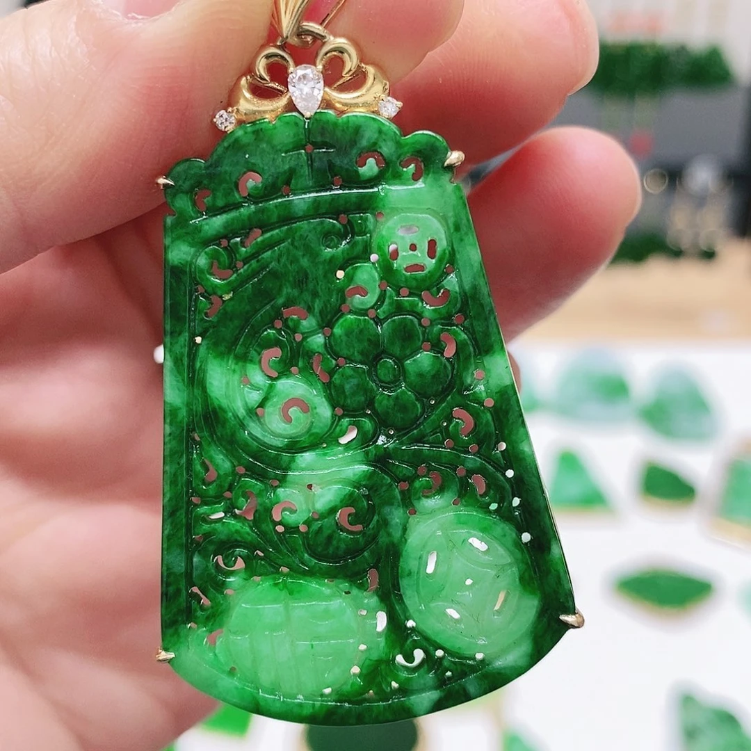 翡翠未镶嵌耳饰挂件