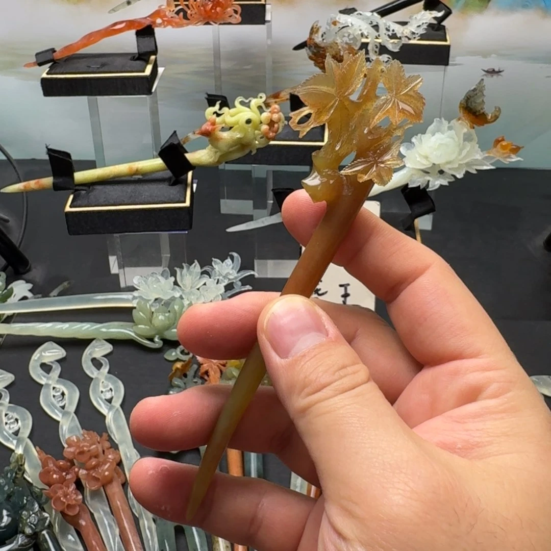 岫玉发饰未镶嵌明君玉簪贼拉好看