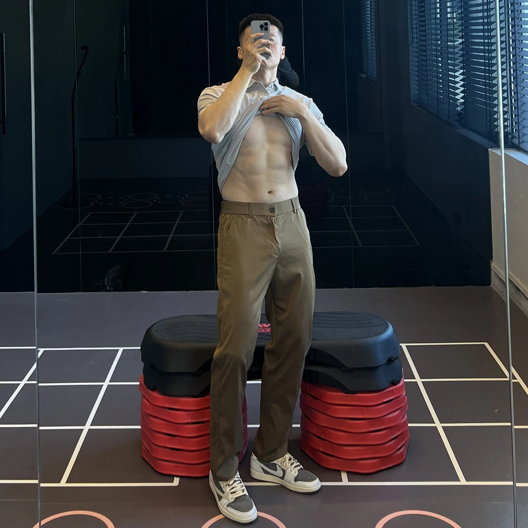 IRONTRAP轻薄天丝牛仔裤男士宽松阔腿舒适感冰丝训练健身长裤夏季