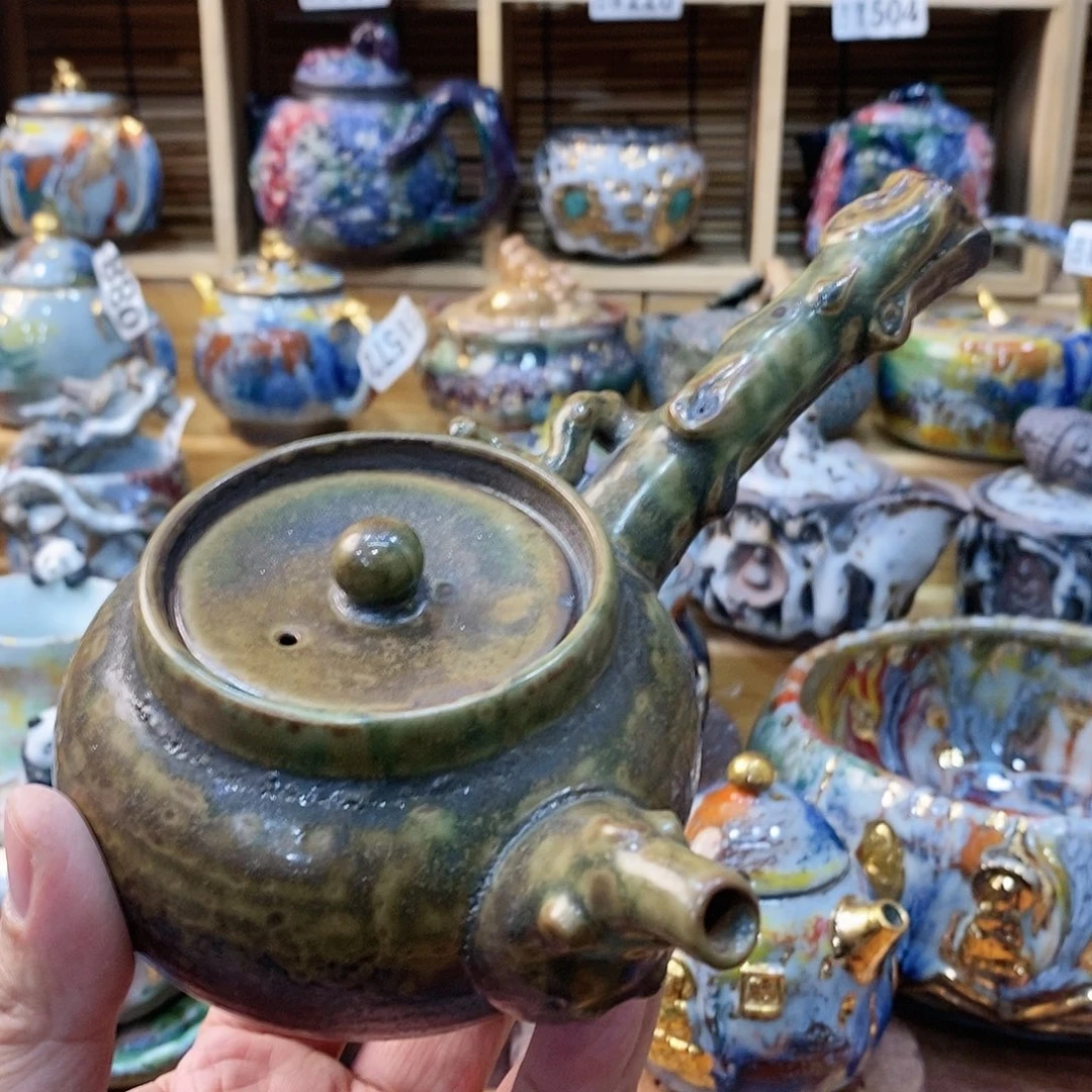 粗陶志野柴烧茶器