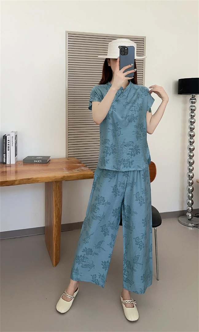 XUXU-[时尚搭配]2025夏季新款中式高级感百搭套装GL-FC6190