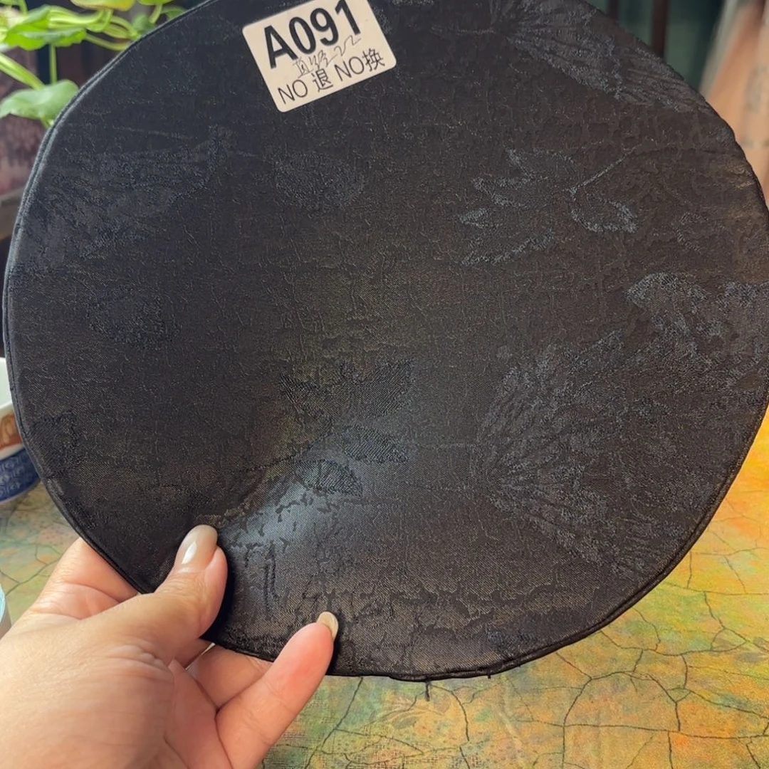 香云纱黑龟圆形杯垫杯杯杯垫