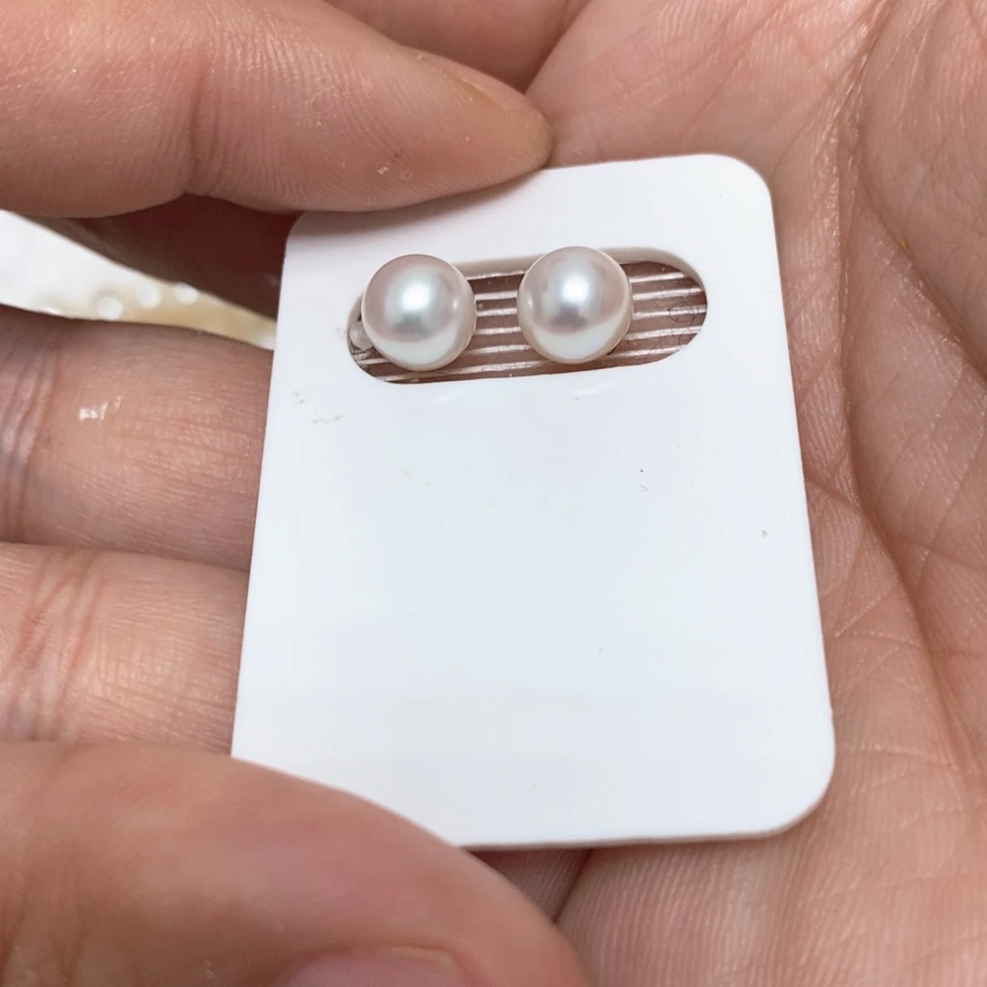 银S925镶嵌淡水珍珠耳饰婉*