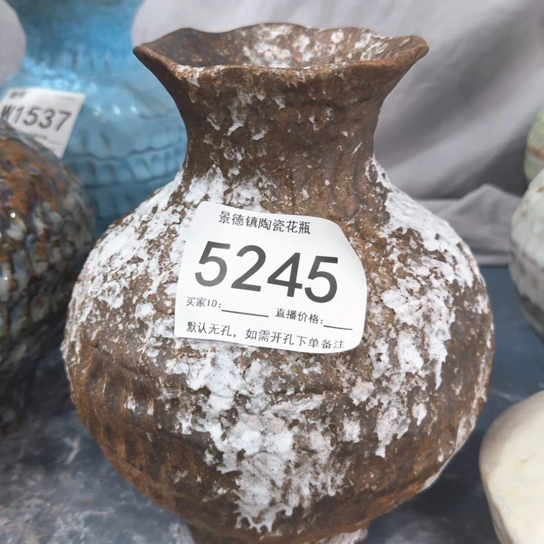 摆件平****购景德镇高温花瓶编码5245高29口8默认无孔