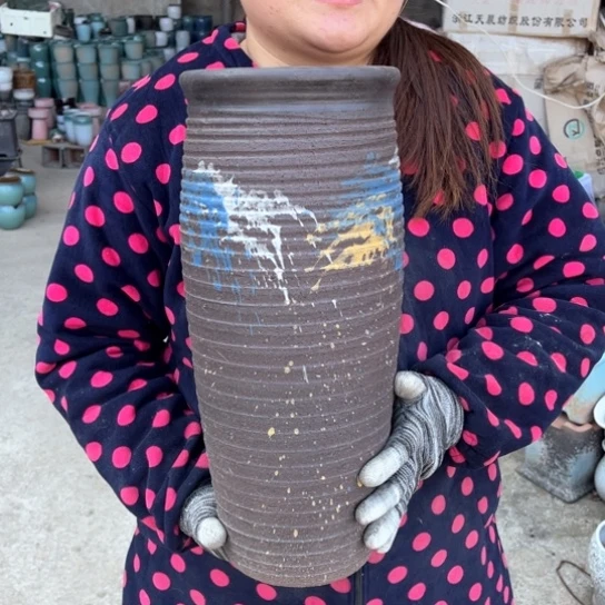 红陶口16高40瑕疵