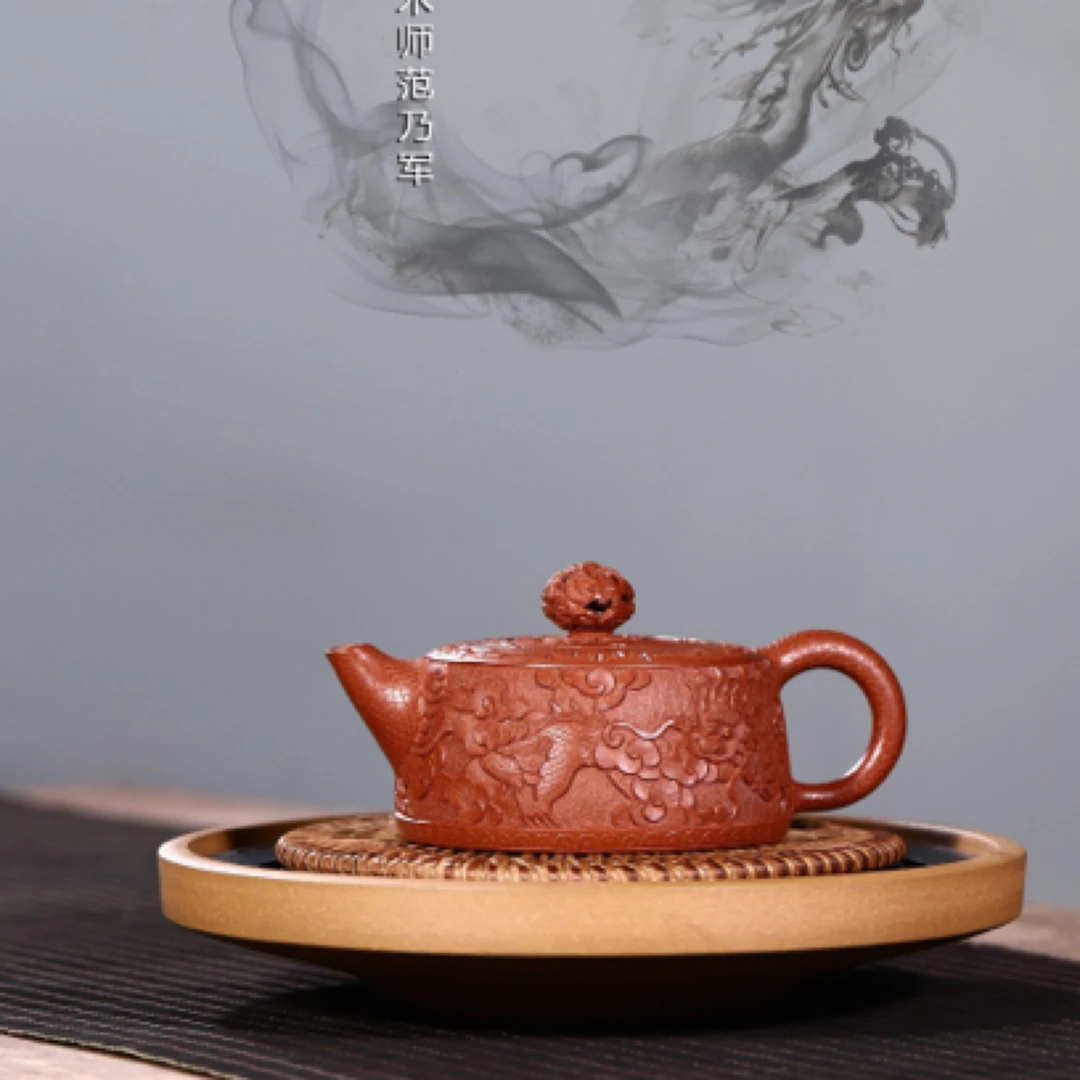 朱泥新品【龙腾】独家发售！以经典天际器呈现，220cc，壶身全手工