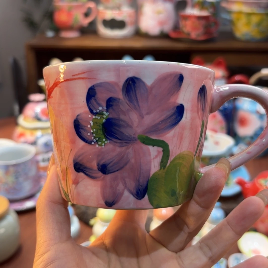 景德镇手绘高温釉下彩陶瓷茶具