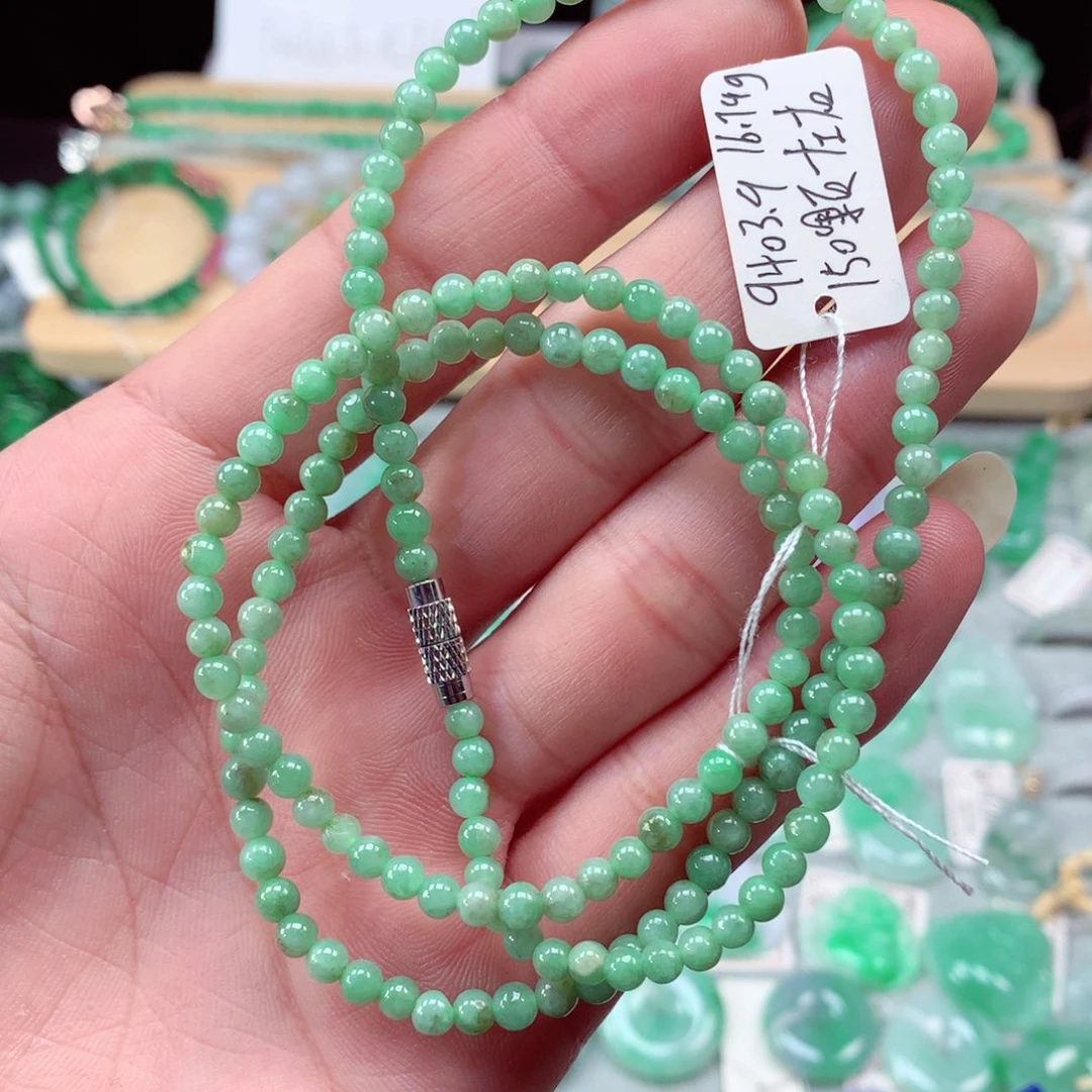 翡翠手链未镶嵌翡翠珠链