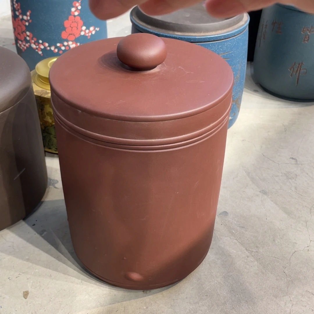 紫砂茶叶罐用****5紫砂茶叶罐9饼微瑕