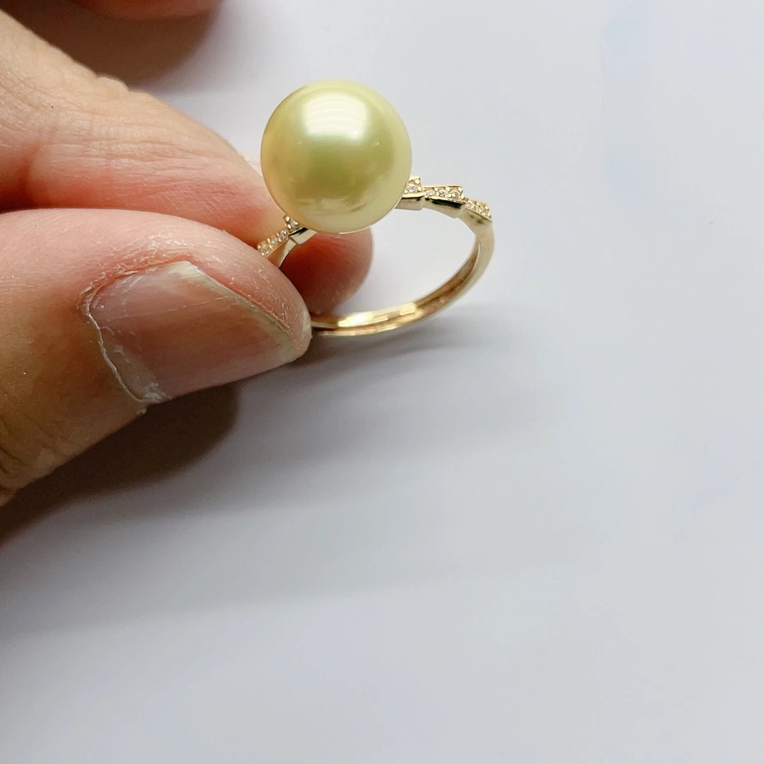 海水珍珠戒指银S925镶嵌