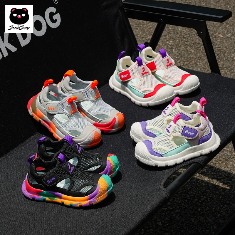 【粉丝专属】2025年夏季新款男女童休闲网面透气舒适运动凉鞋 K6813