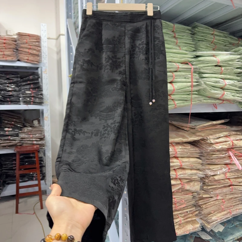 6126款新中式窄版直筒裤【亭台】