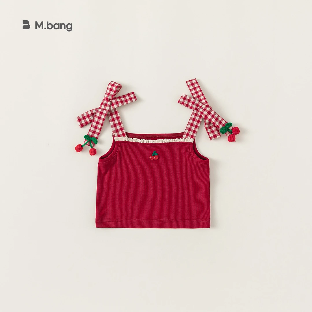 （偏小半码）童装夏天女童吊带衫甜美宝儿童背心童装无袖上衣外穿潮