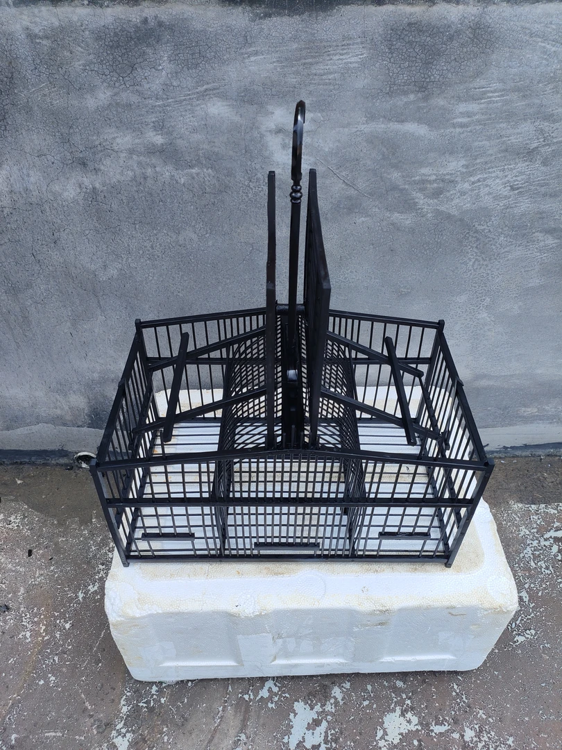 竹制两门自锁防风画眉八哥踏笼拍笼打笼鸟笼