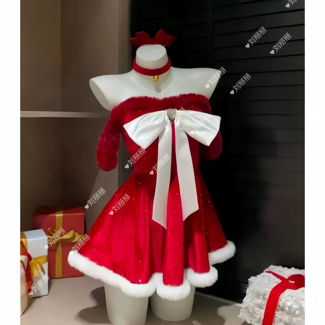 刘掰掰【星河闪耀】2024新款圣诞性感套装纯欲圣诞节包臀吊带裙