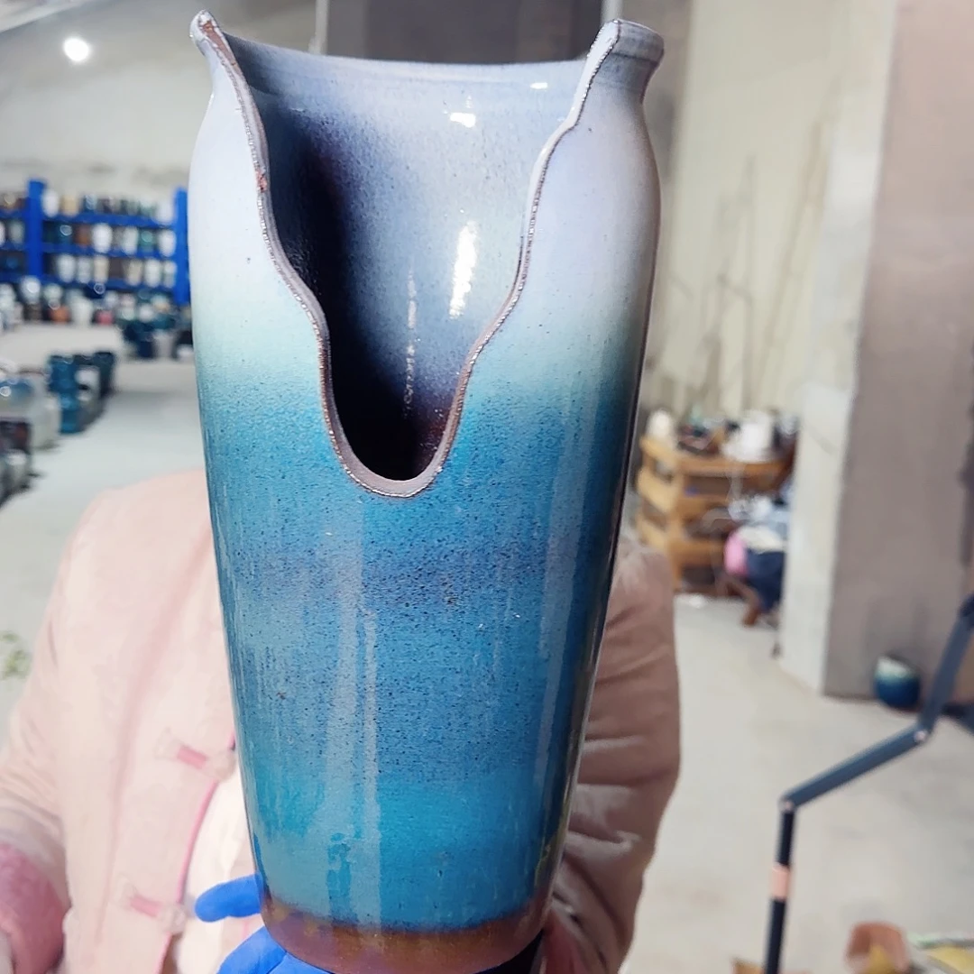 紫砂花盆高32口15