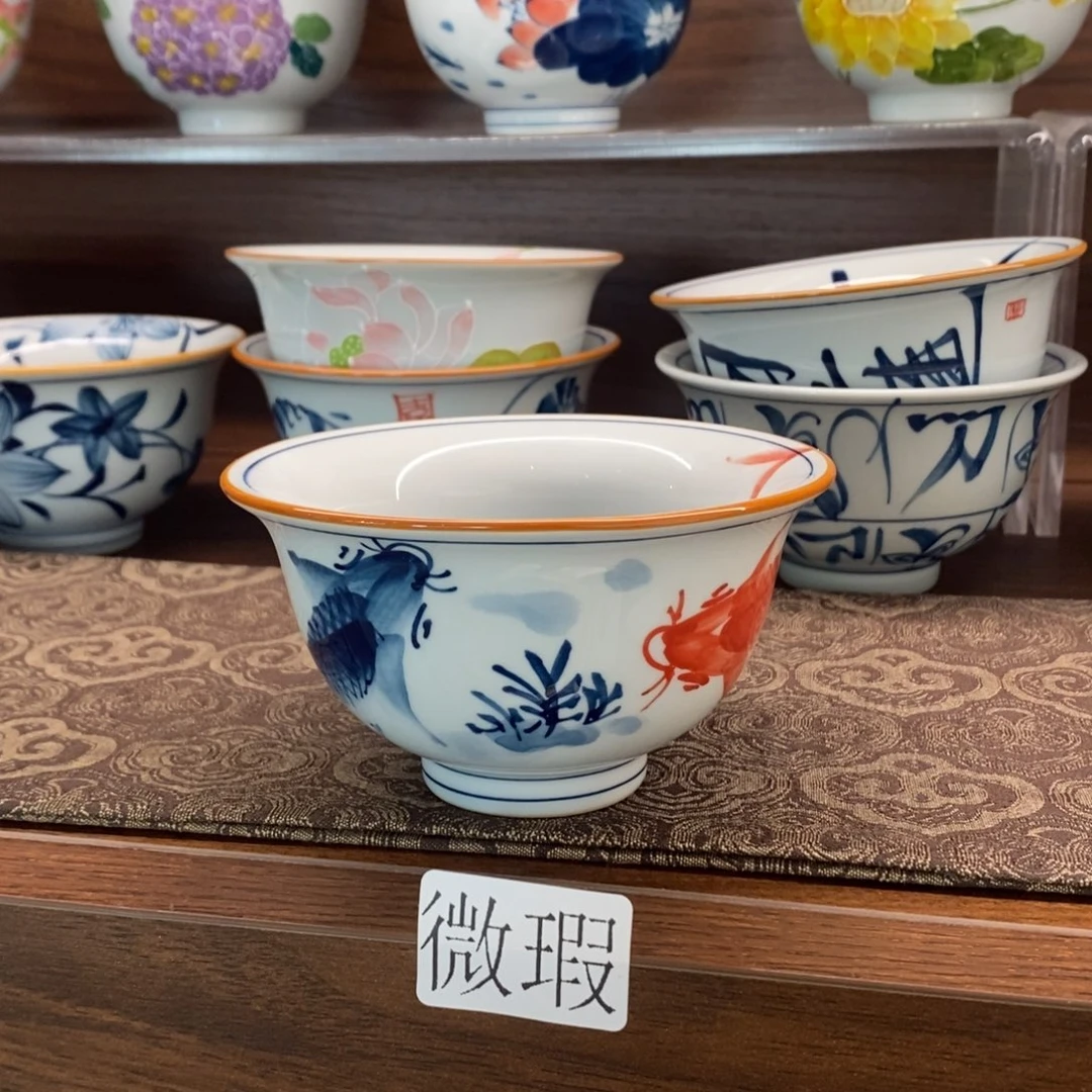釉下彩老陶泥手工绘制