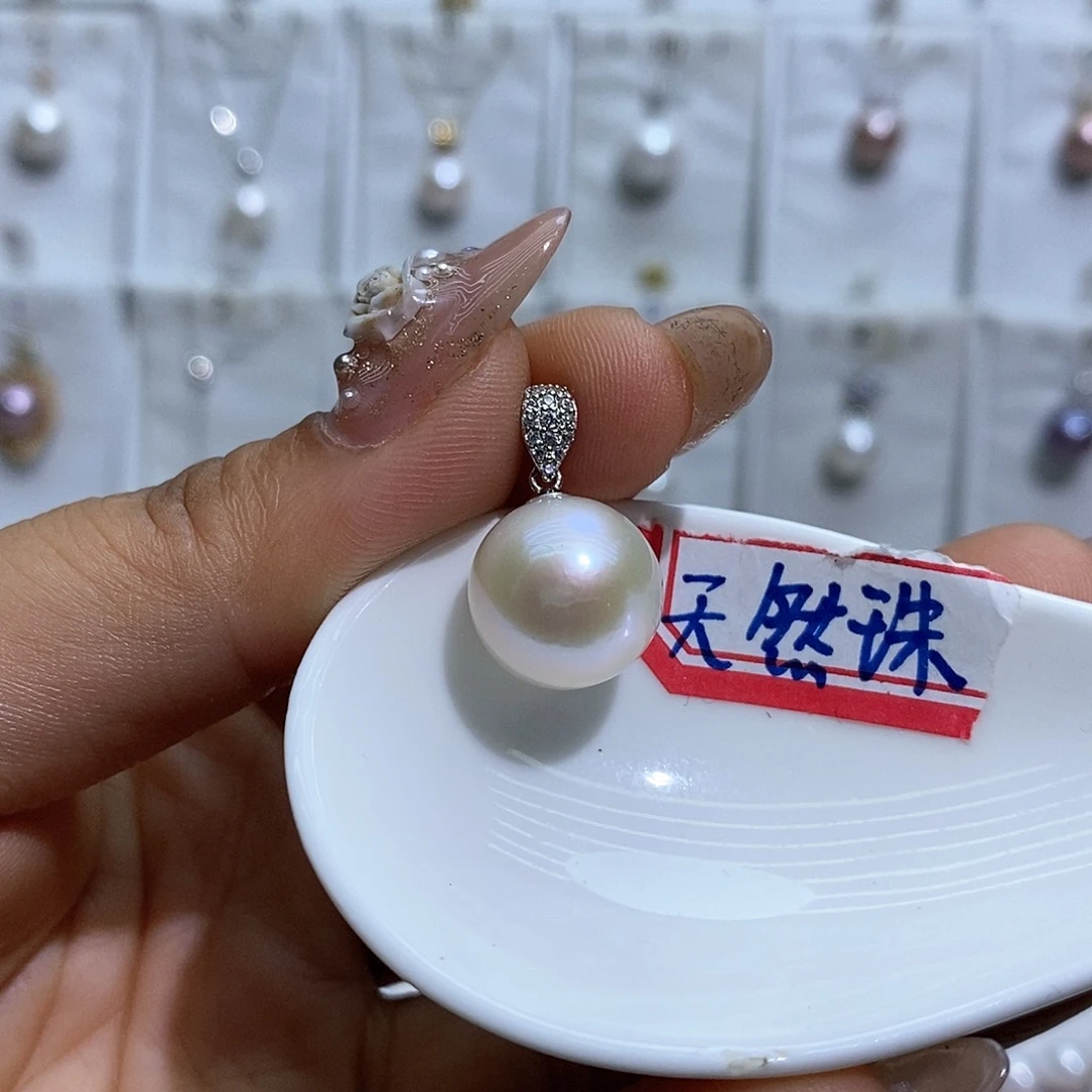 淡水珍珠吊坠(赠链)银S925镶嵌