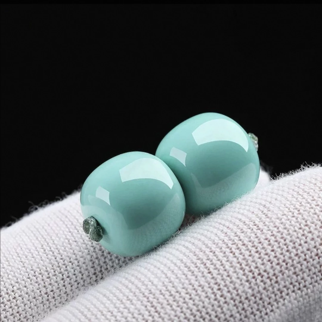 湖北十堰矿松配珠老型珠桶珠 手工精修三通时尚饰品DIY散珠