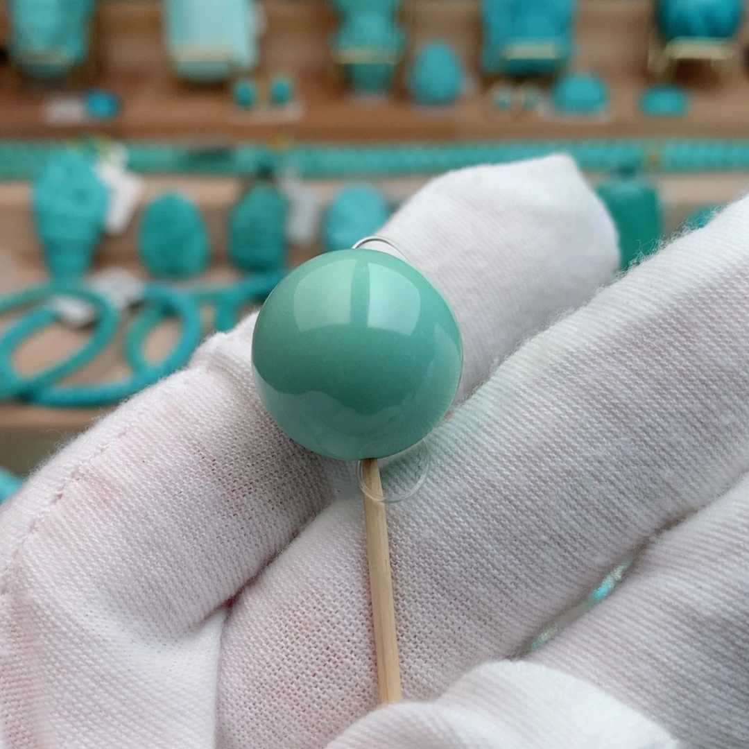 未镶嵌绿松石珠宝奇石18mm