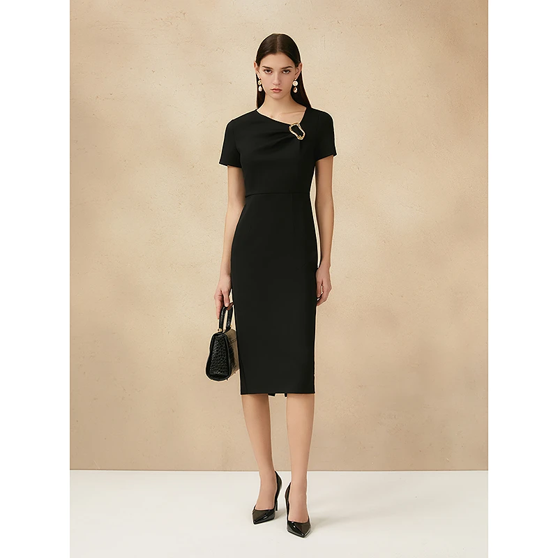 Song of Song歌中歌25摩登捏褶设计感优雅连衣裙5C65205450