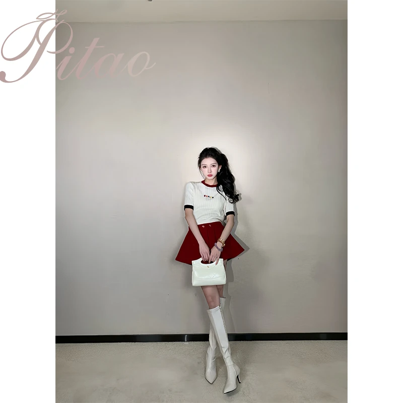 杜屁屁桃PITAO 原创【年终回馈】复古小众设计感针织衫