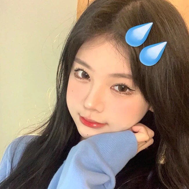 汗滴刘海边夹发夹发饰顶夹夹子生气流汗emoji表情包黄豆水滴发卡