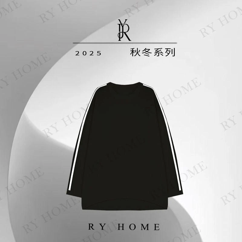 【容雨RYHOME】100%绵羊毛慵懒风宽松大版休闲校服毛衣253M3197