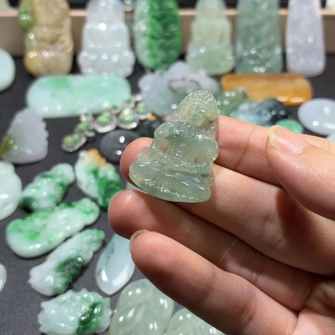 翡翠未镶嵌吊坠(不含链)